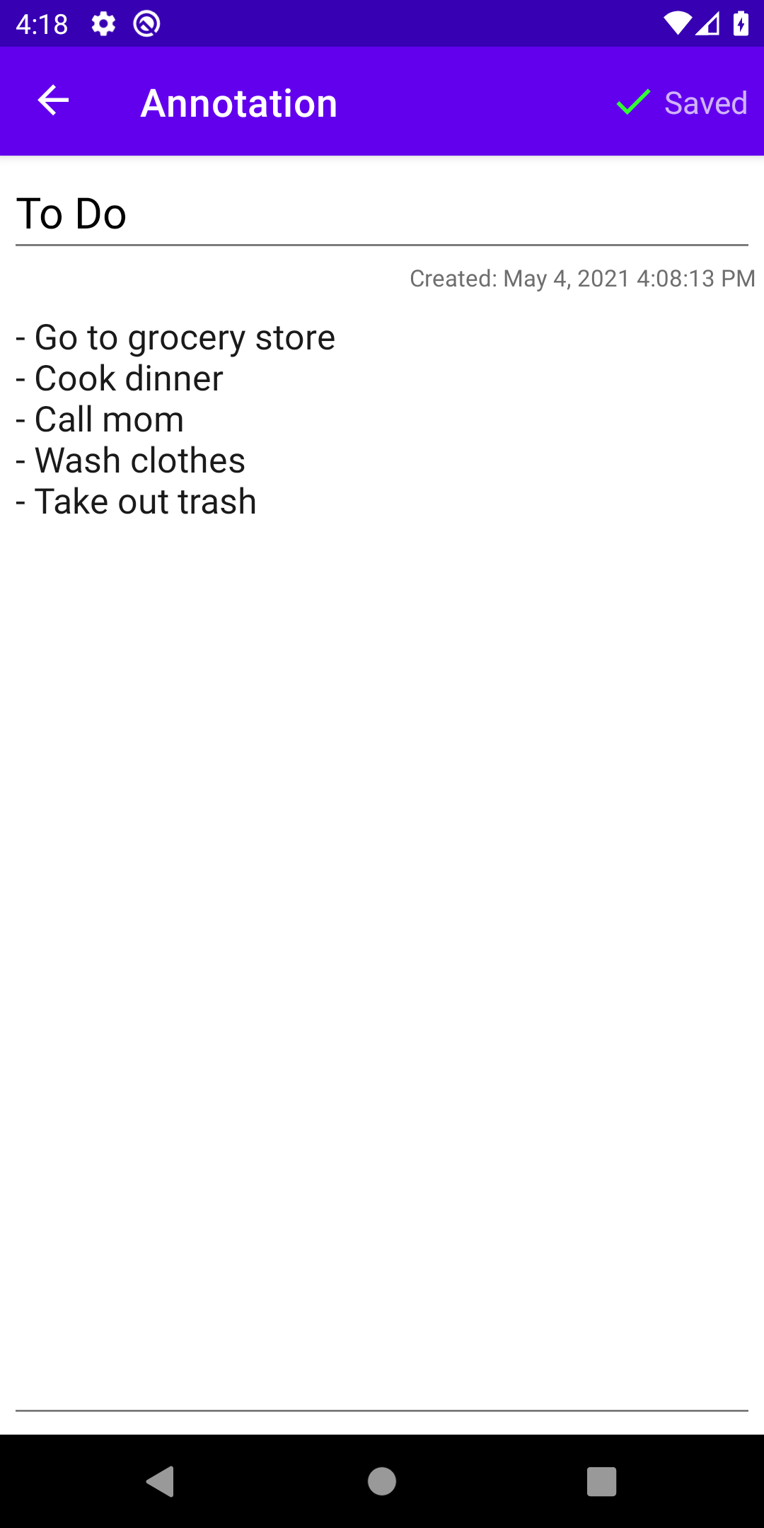 GitHub kperry/annotation Notetaking app for Android